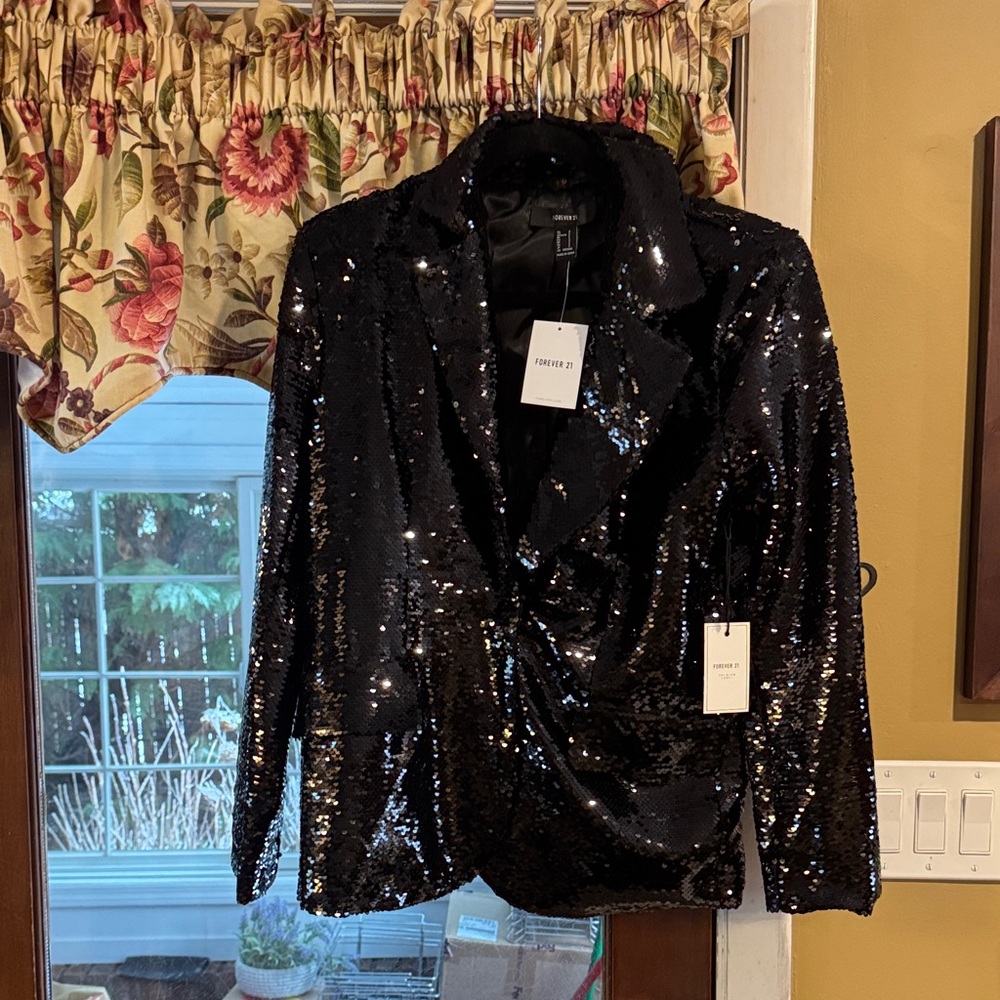 Forever 21 Black Sequin Blazer